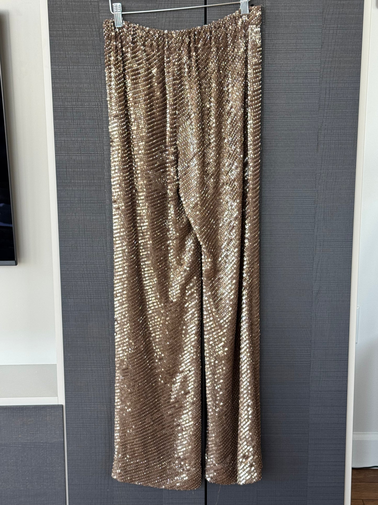 Vintage Elie Saab Silk Sequin Pants