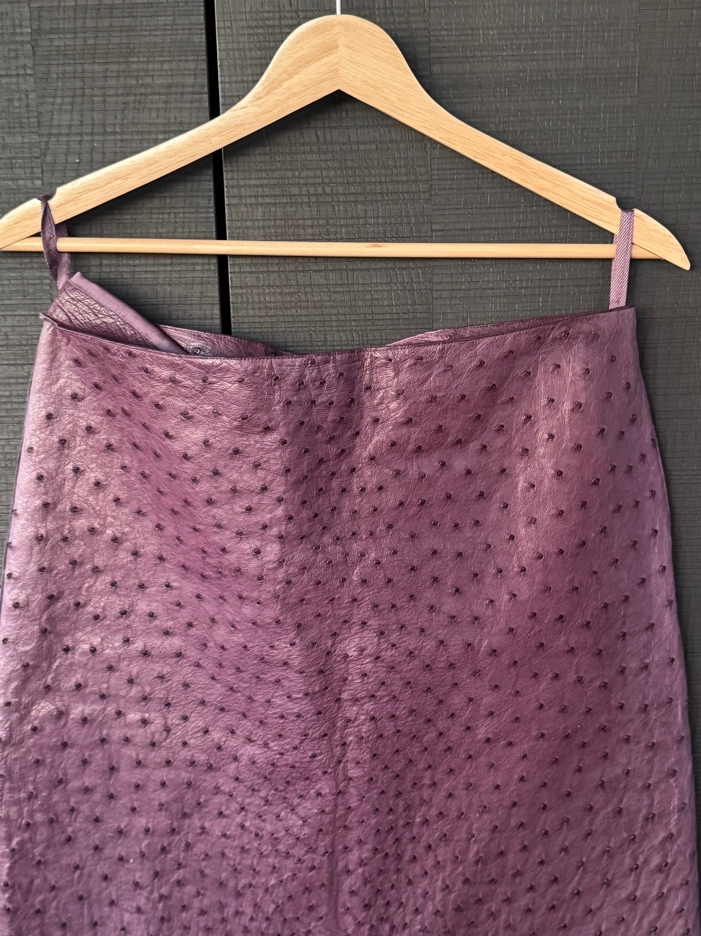 Prada SS2000 Ostrich Leather Skirt