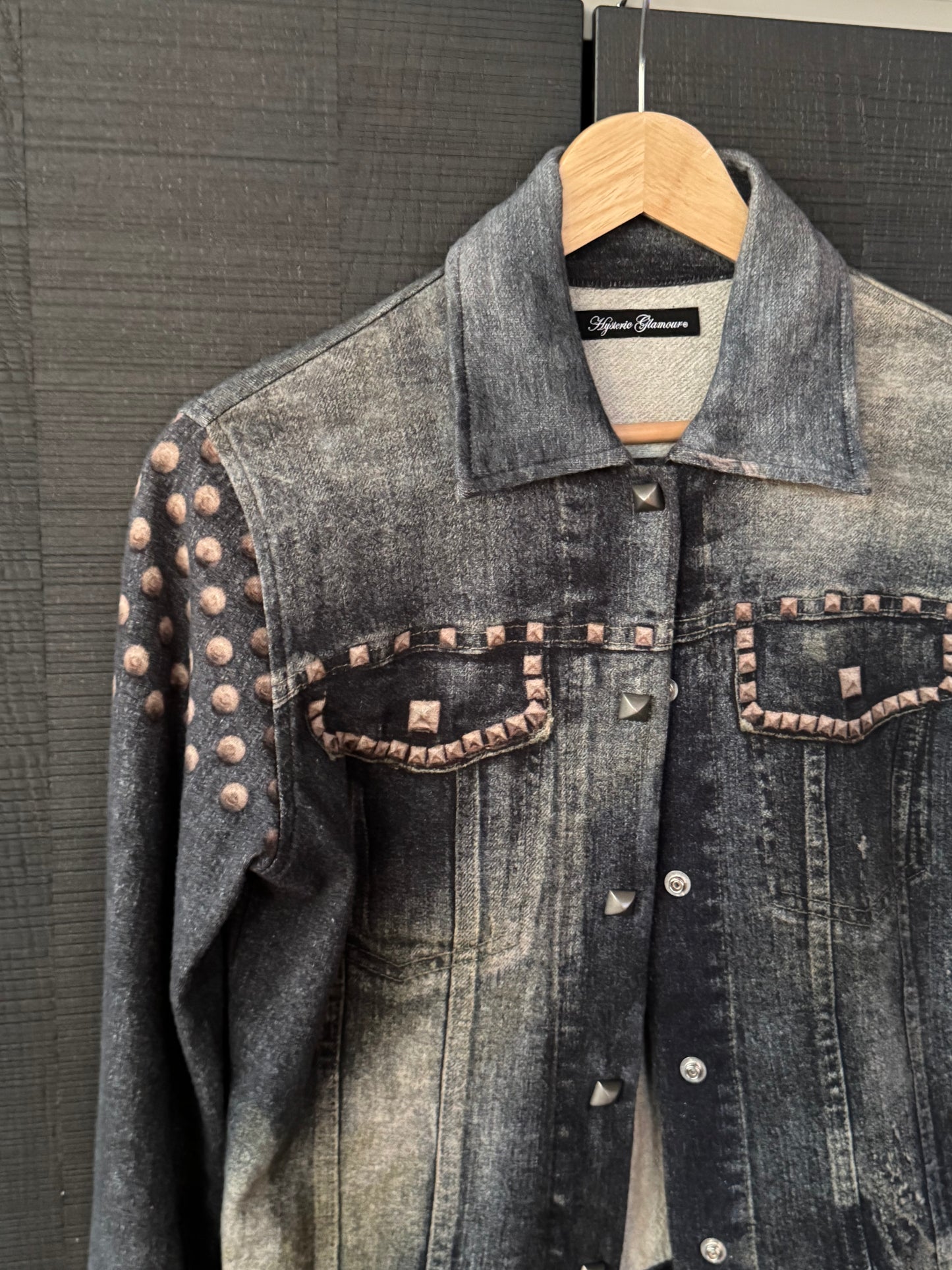 Hysteric Glamour Studded “Nice n Sleazy” Screen-Printed Flannel