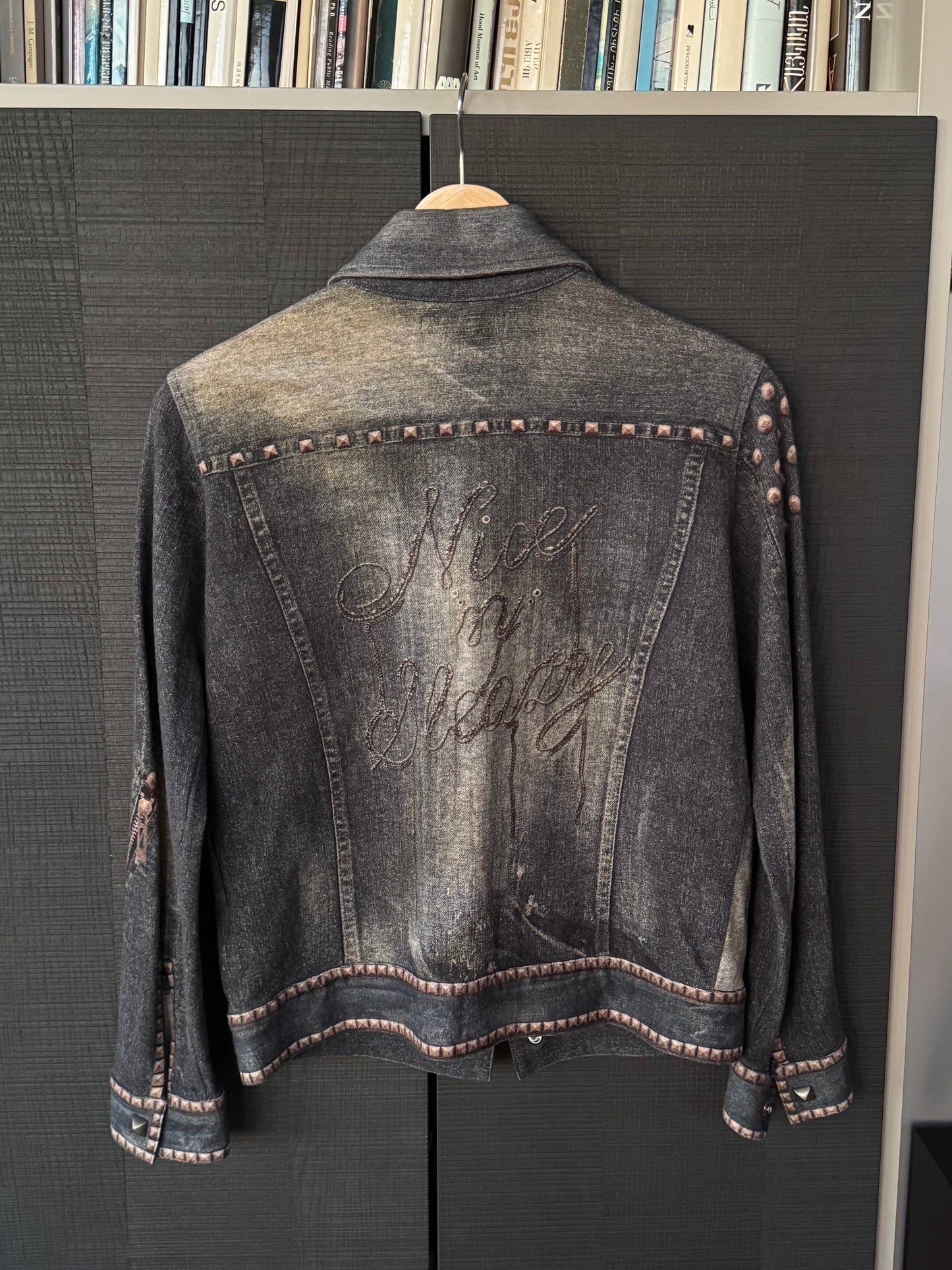 Hysteric Glamour Studded “Nice n Sleazy” Screen-Printed Flannel