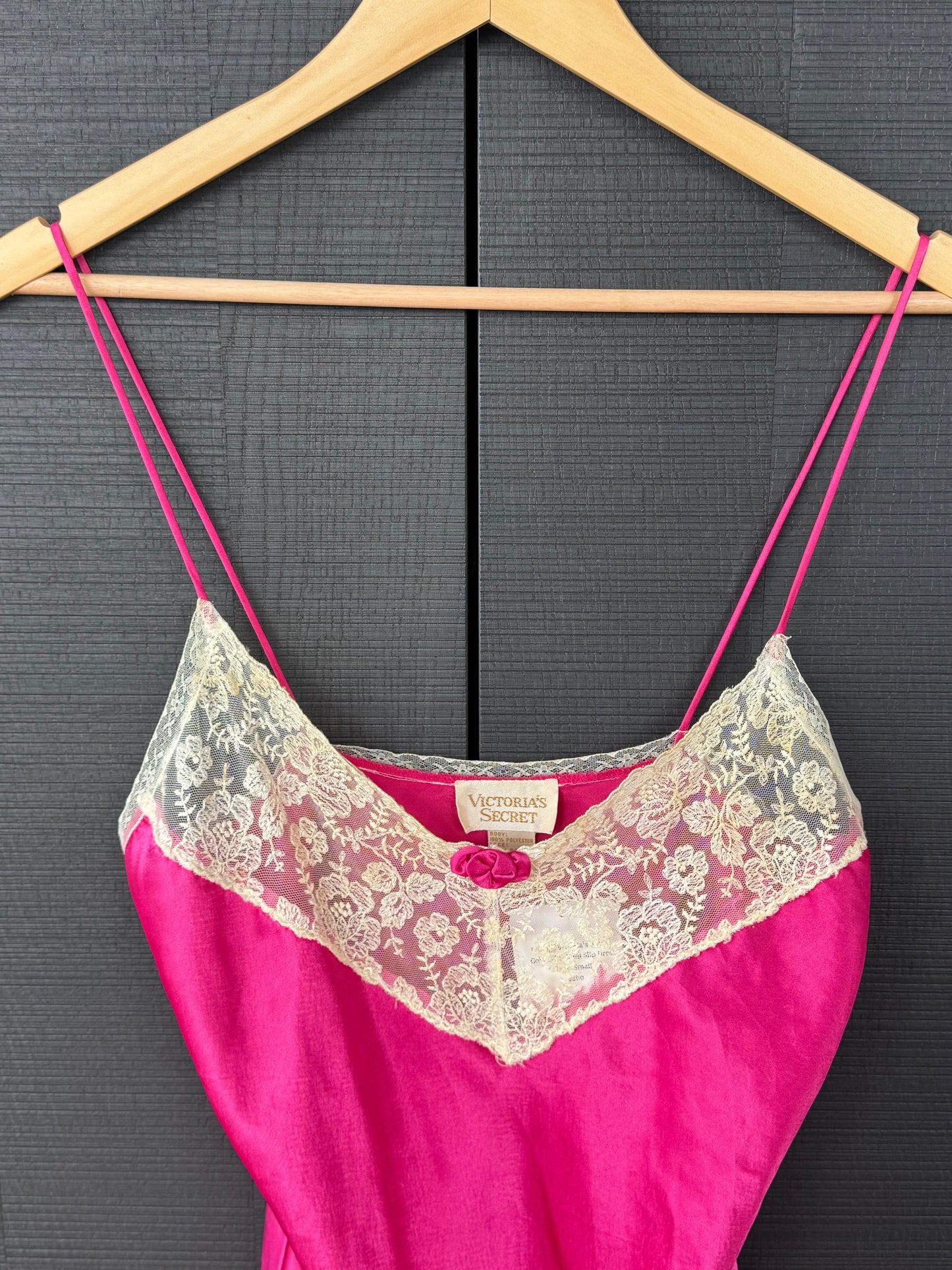 Vintage Victoria's Secret Gold Label Pink Mini Slip Dress