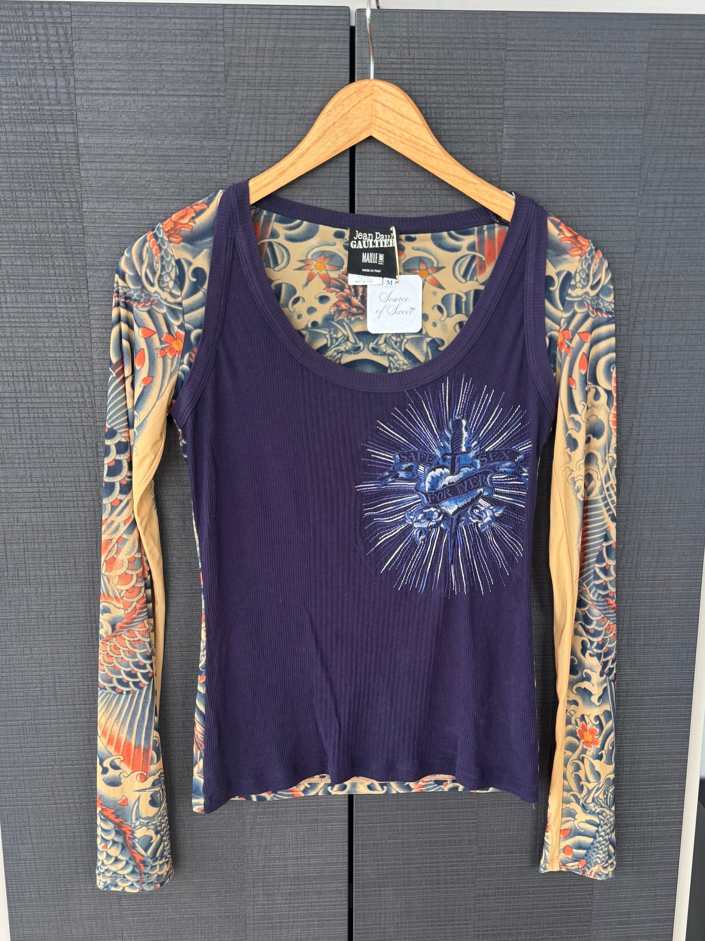 Jean Paul Gaultier Maille Femme SS1996 Layered Dragon Top