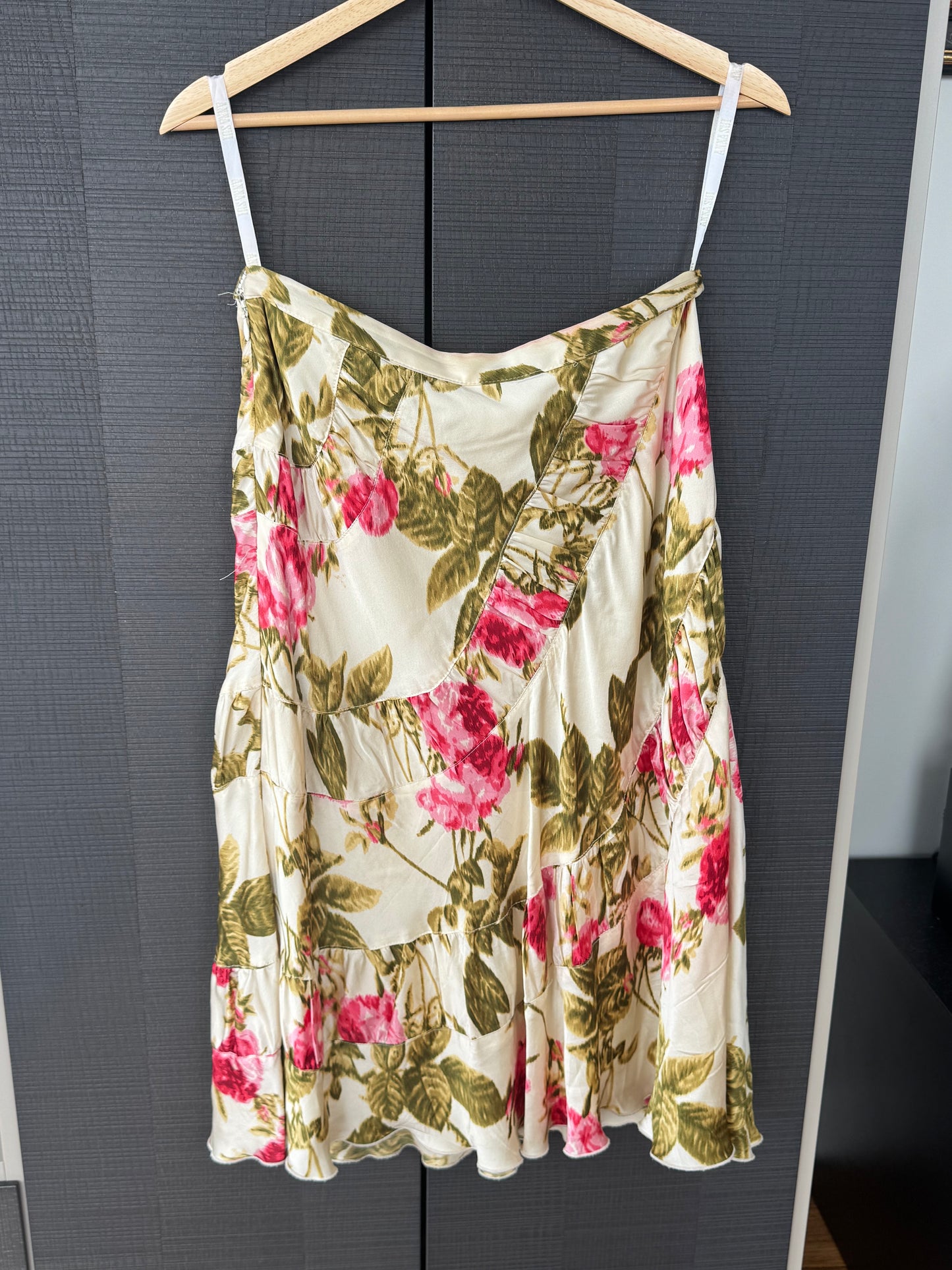 Vintage Anna Sui Silk Floral Skirt