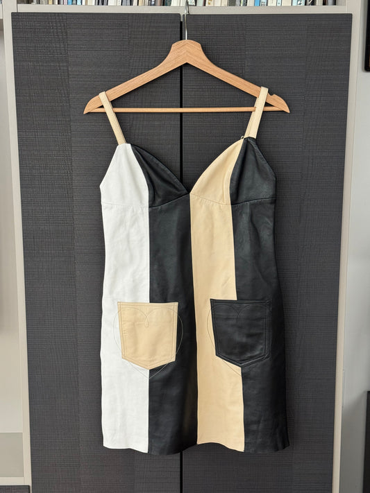 Moschino Jeans Leather Mini Dress