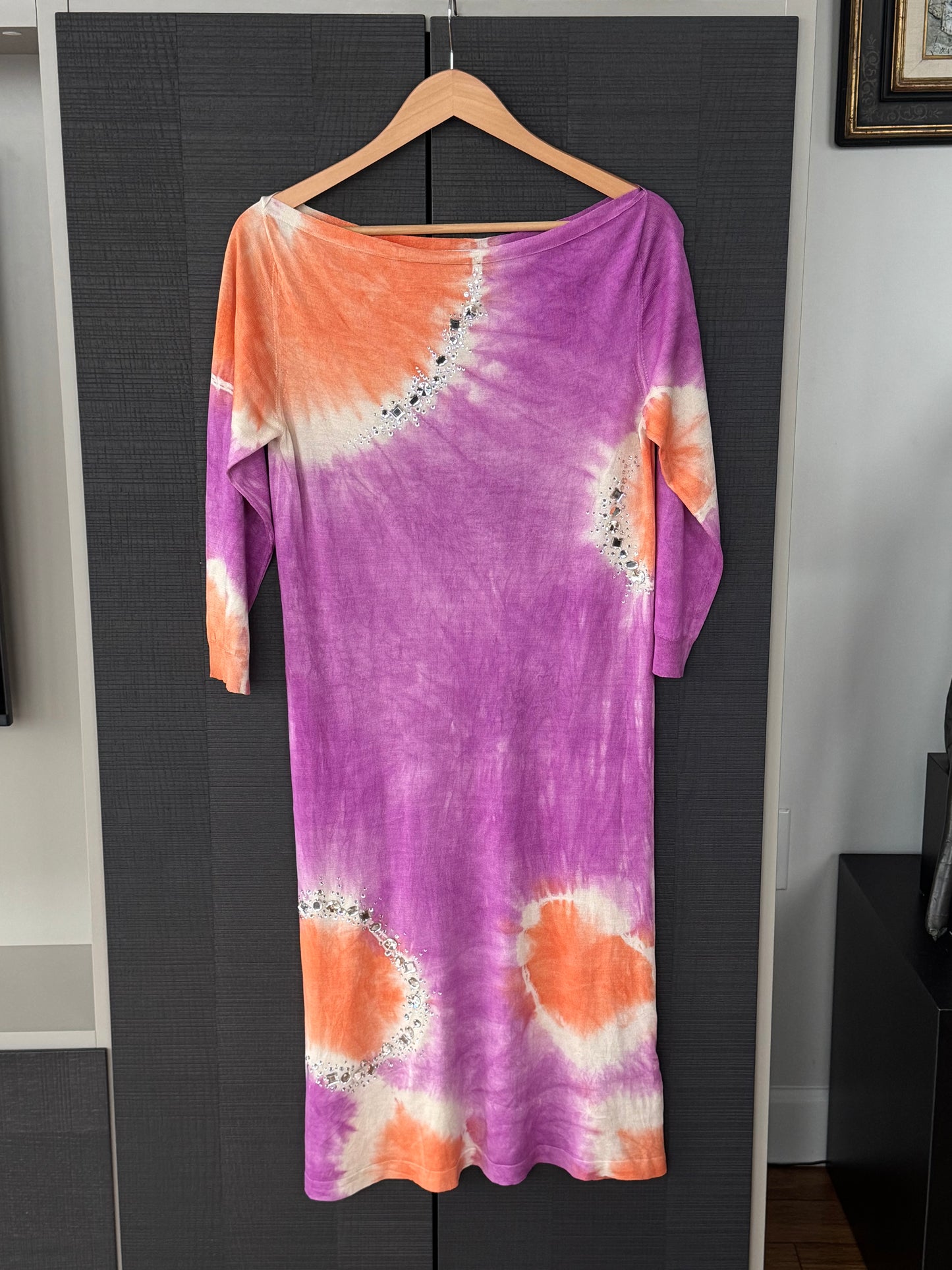 Blumarine S/S 2010 Silk Tie-Dye Swarovski Runway Dress
