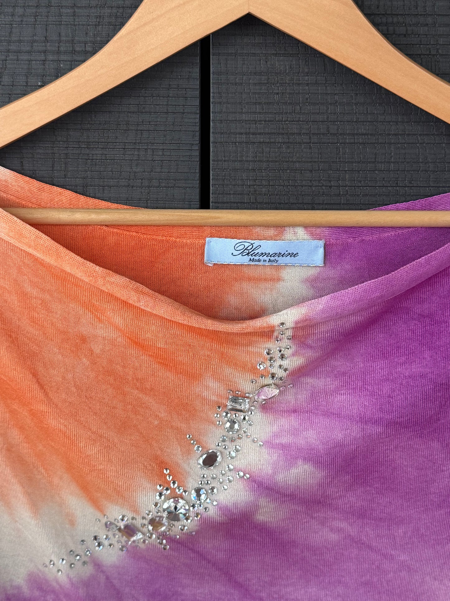 Blumarine S/S 2010 Silk Tie-Dye Swarovski Runway Dress