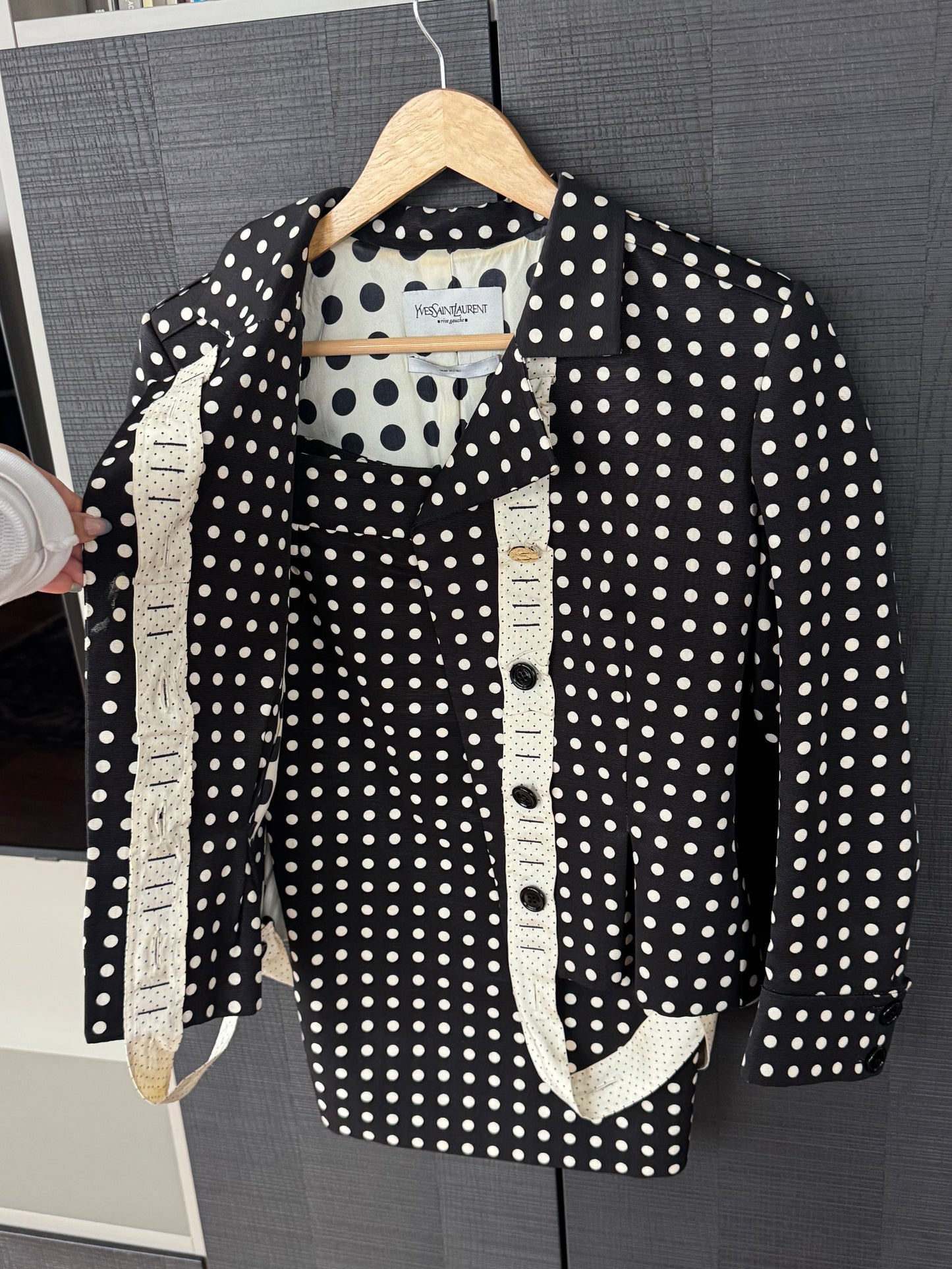 YSL Rive Gauche S/S 2005 Runway Polka Dot Suit Set