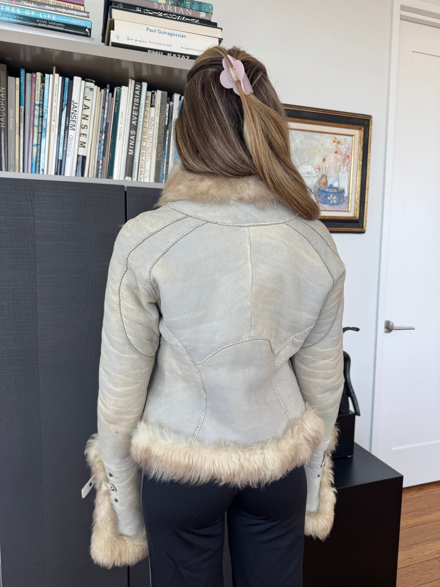 Roberto Cavalli FW2004 Rare Mink Fur & Suede Buckle Jacket
