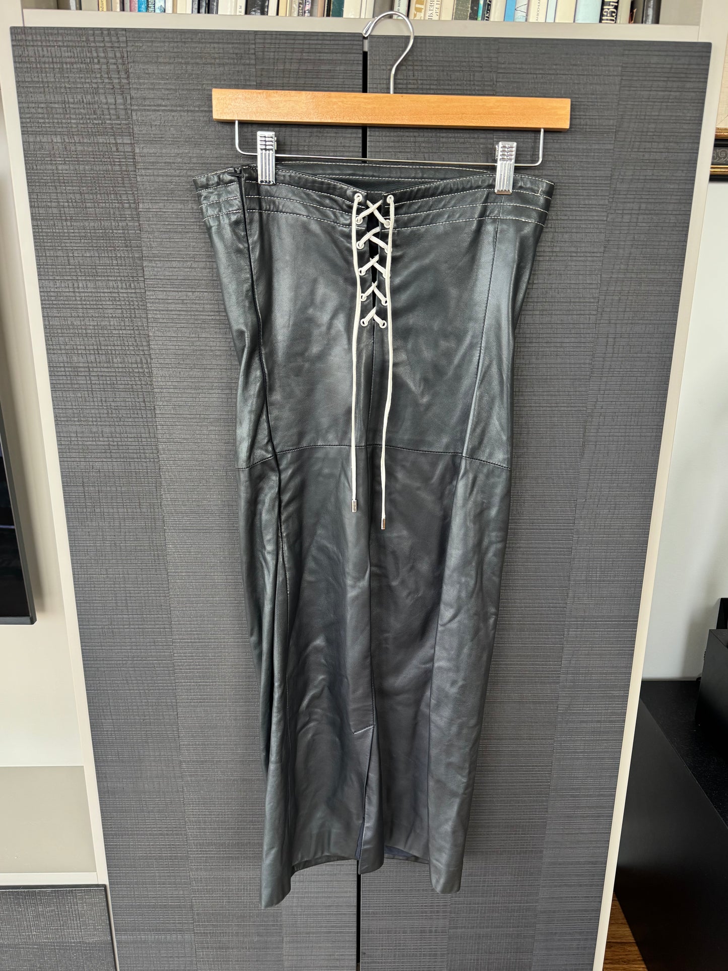 Ralph Lauren Purple Label SS2000 Leather Lace-Up Dress