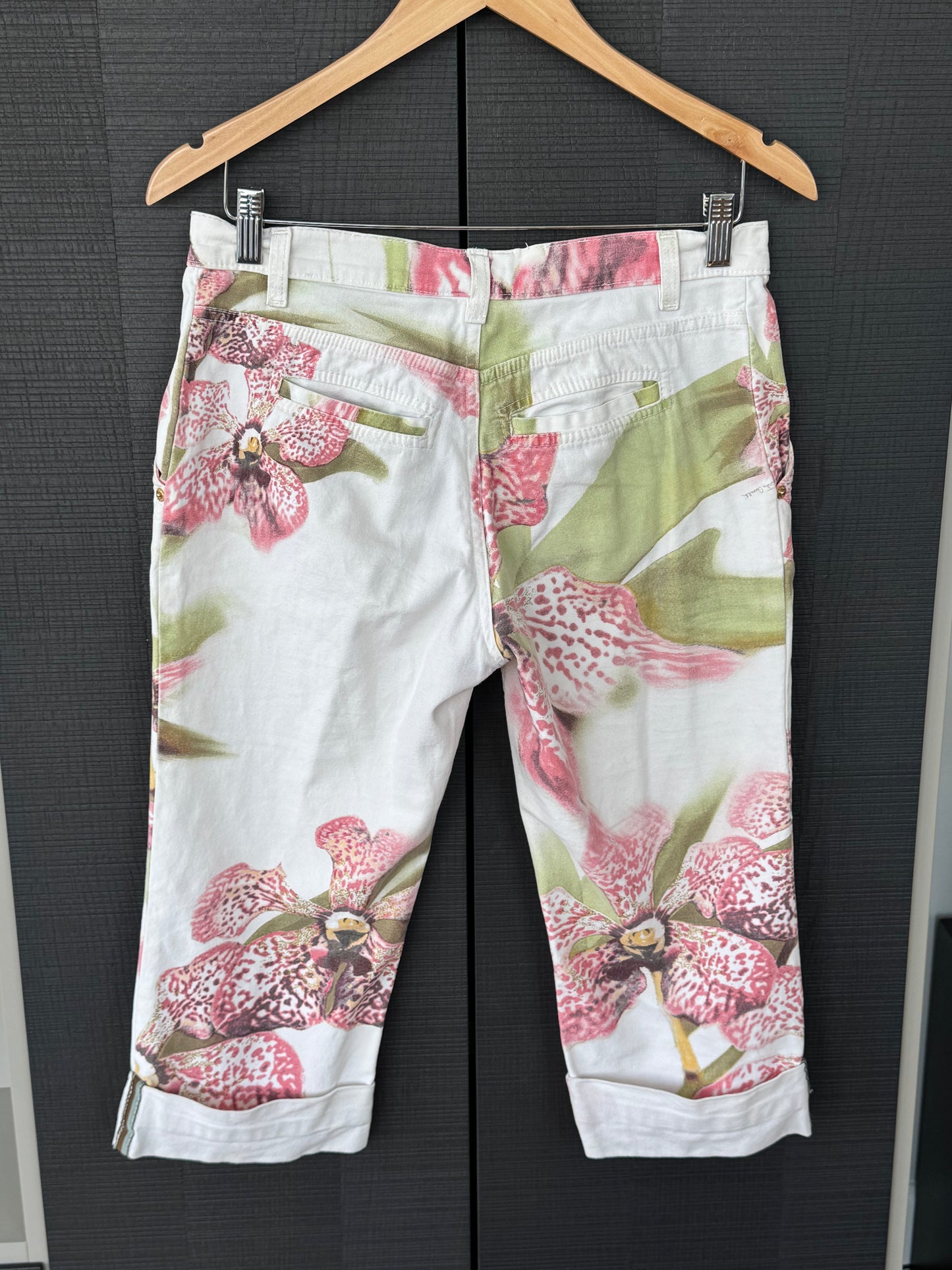 Roberto Cavalli SS2004 Orchid Print Capri Pants