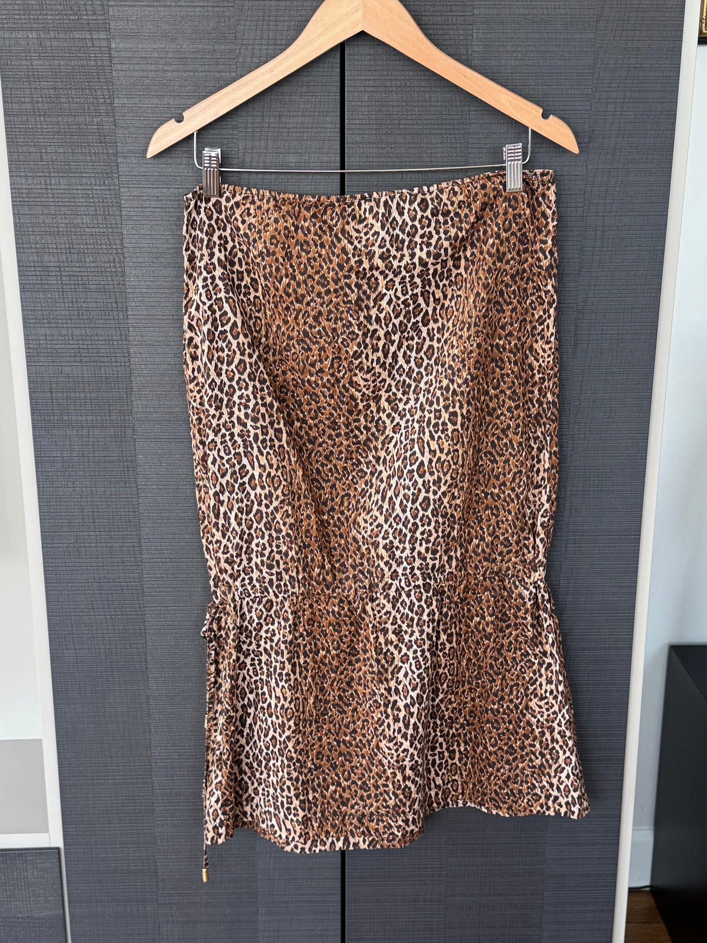 Vintage D&G Leopard Print Swarovski Charm Skirt