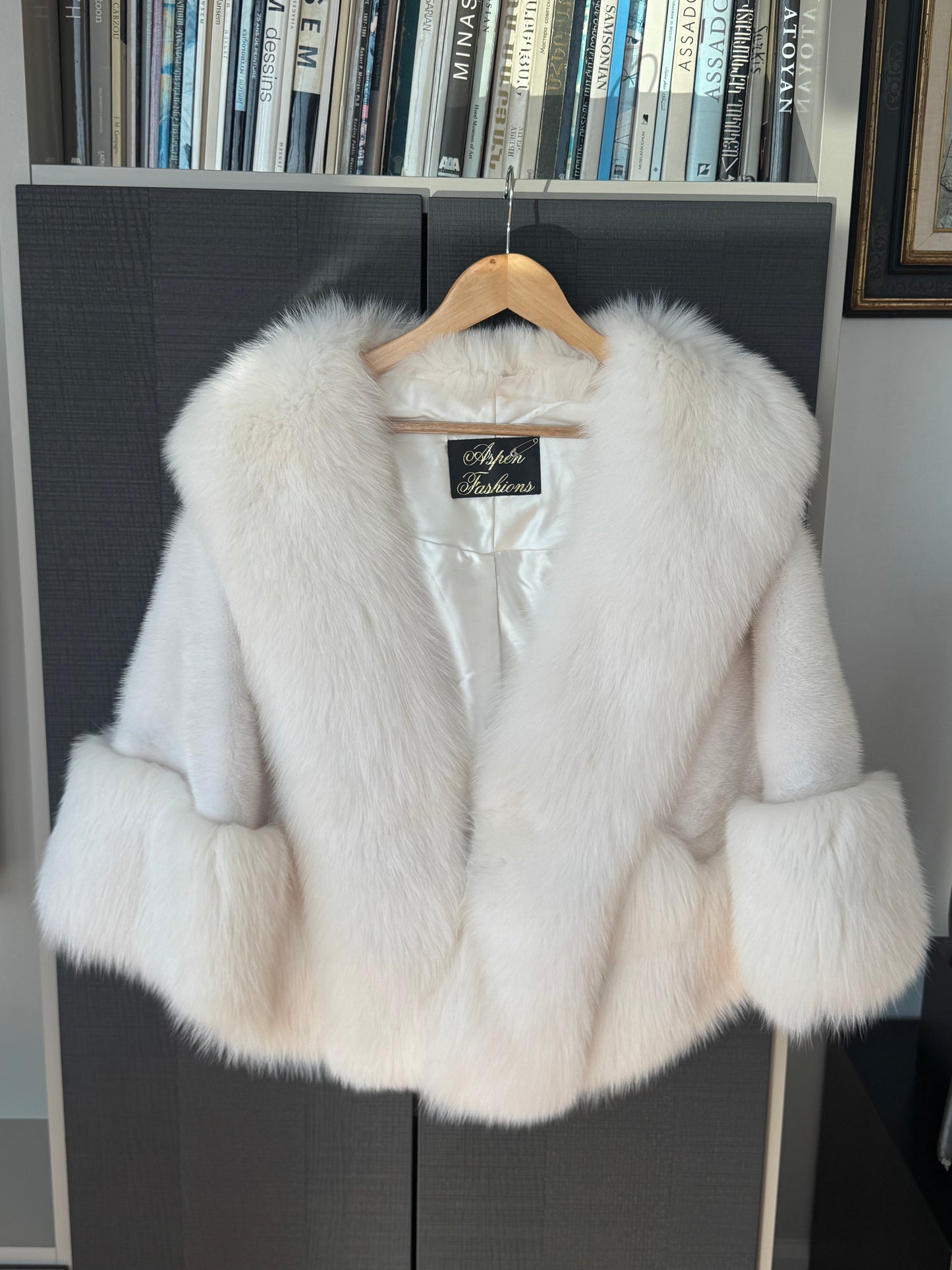 Vintage White Mink & Fox Fur Cape