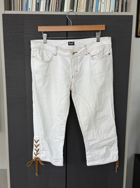 Vintage D&G Lace-Up Capri Pants