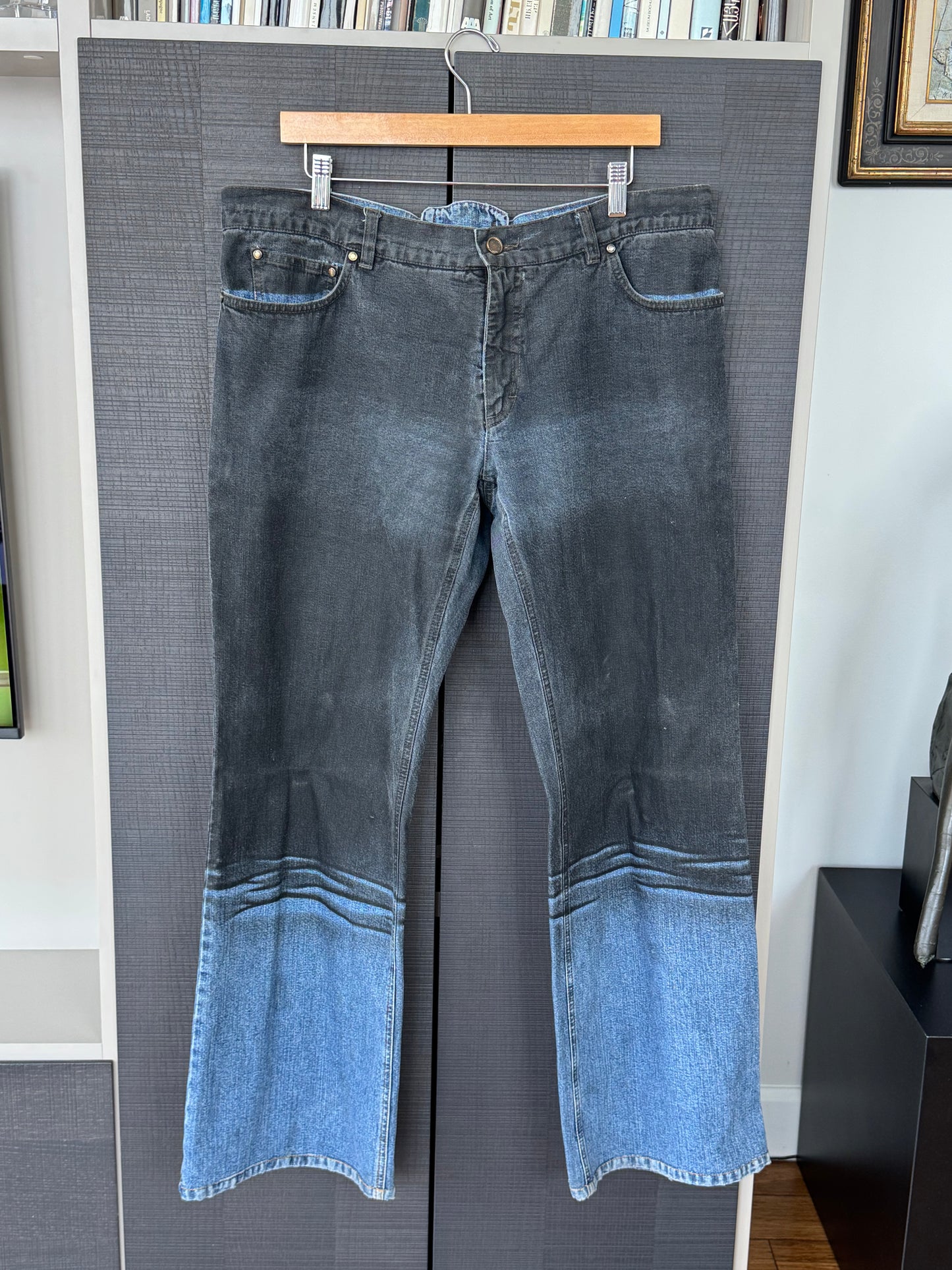 Vintage Roberto Cavalli Limited Edition Ombré Lace-Up Jeans