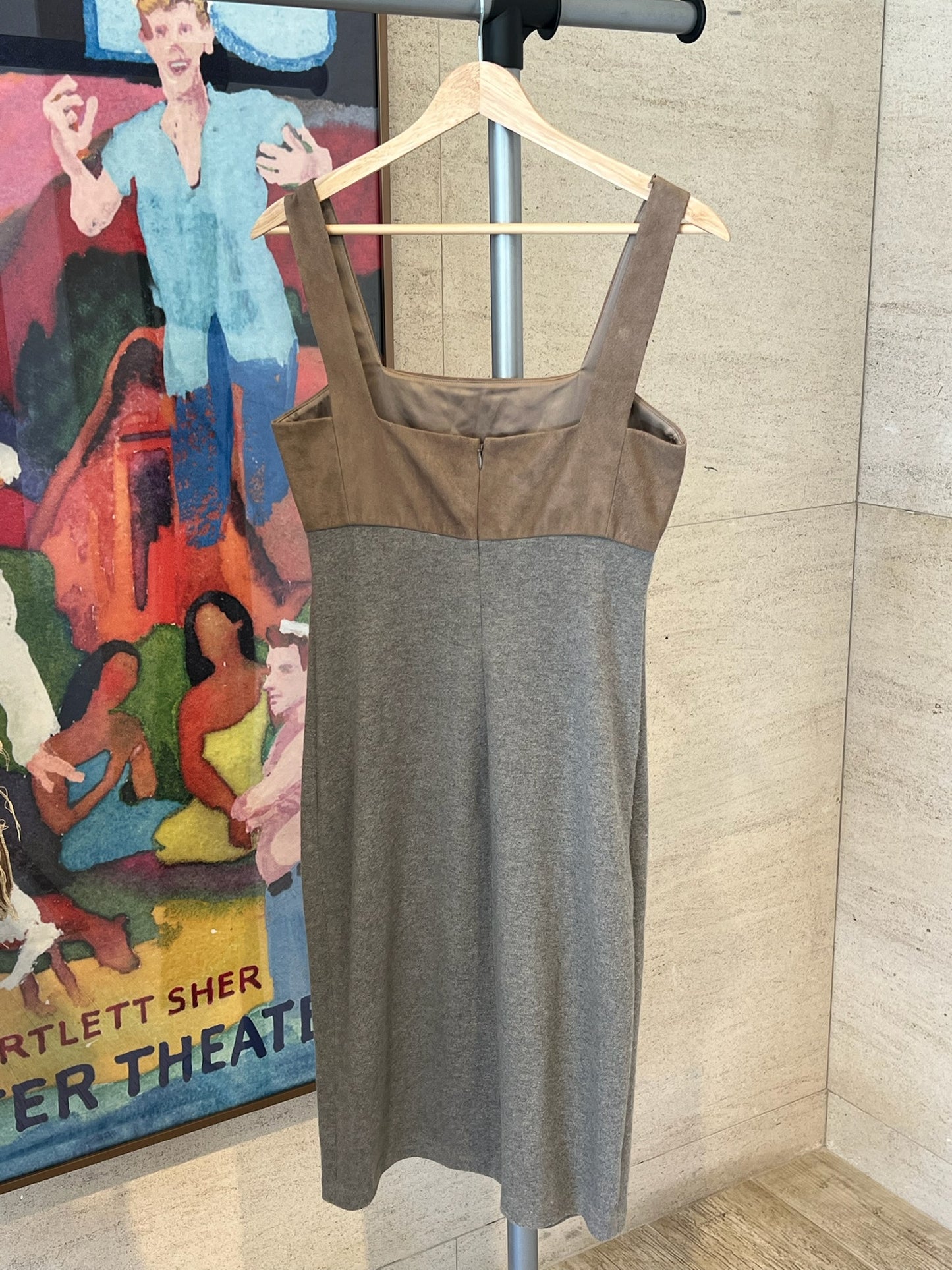 Vintage Ralph Lauren Suede & Cashmere Dress