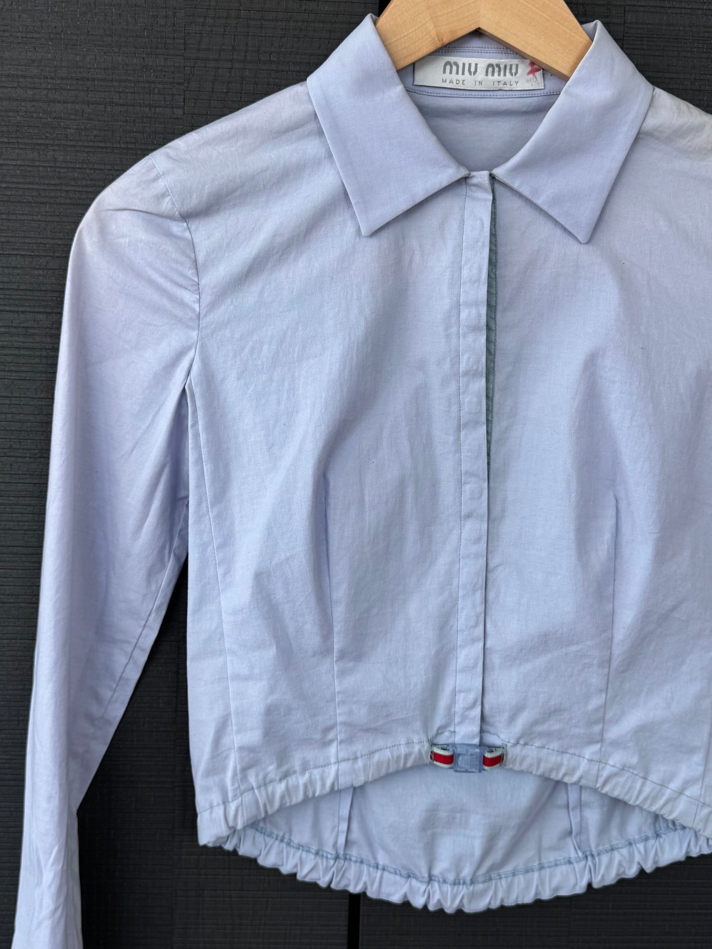 Miu Miu 1990s Snap Closure Cropped Blouse