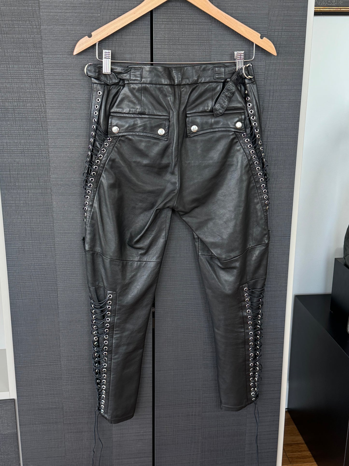 Isabel Marant Lace-Up Leather Pants