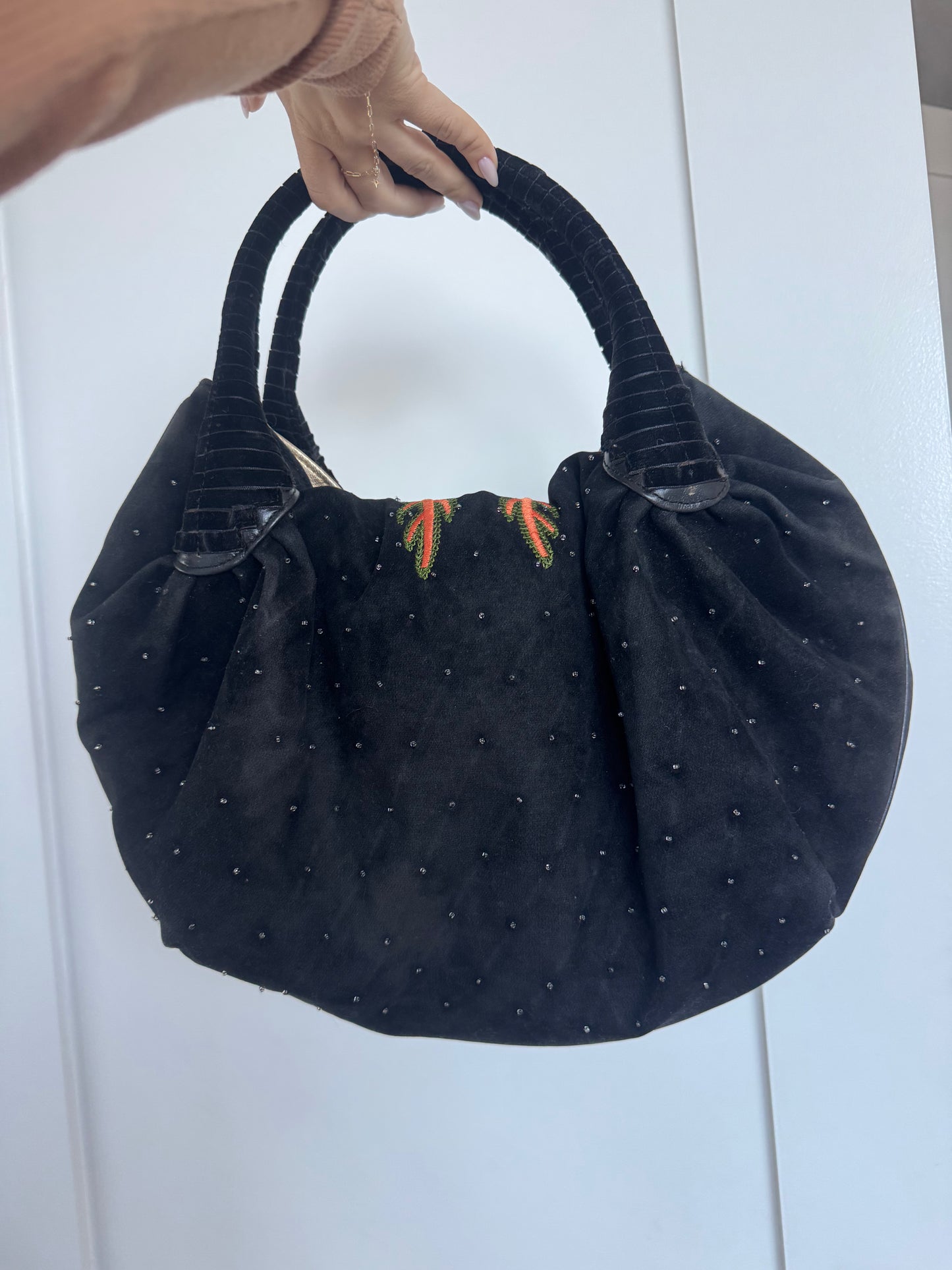 Rare Fendi FW2005 Beaded Squirrel Spy Bag