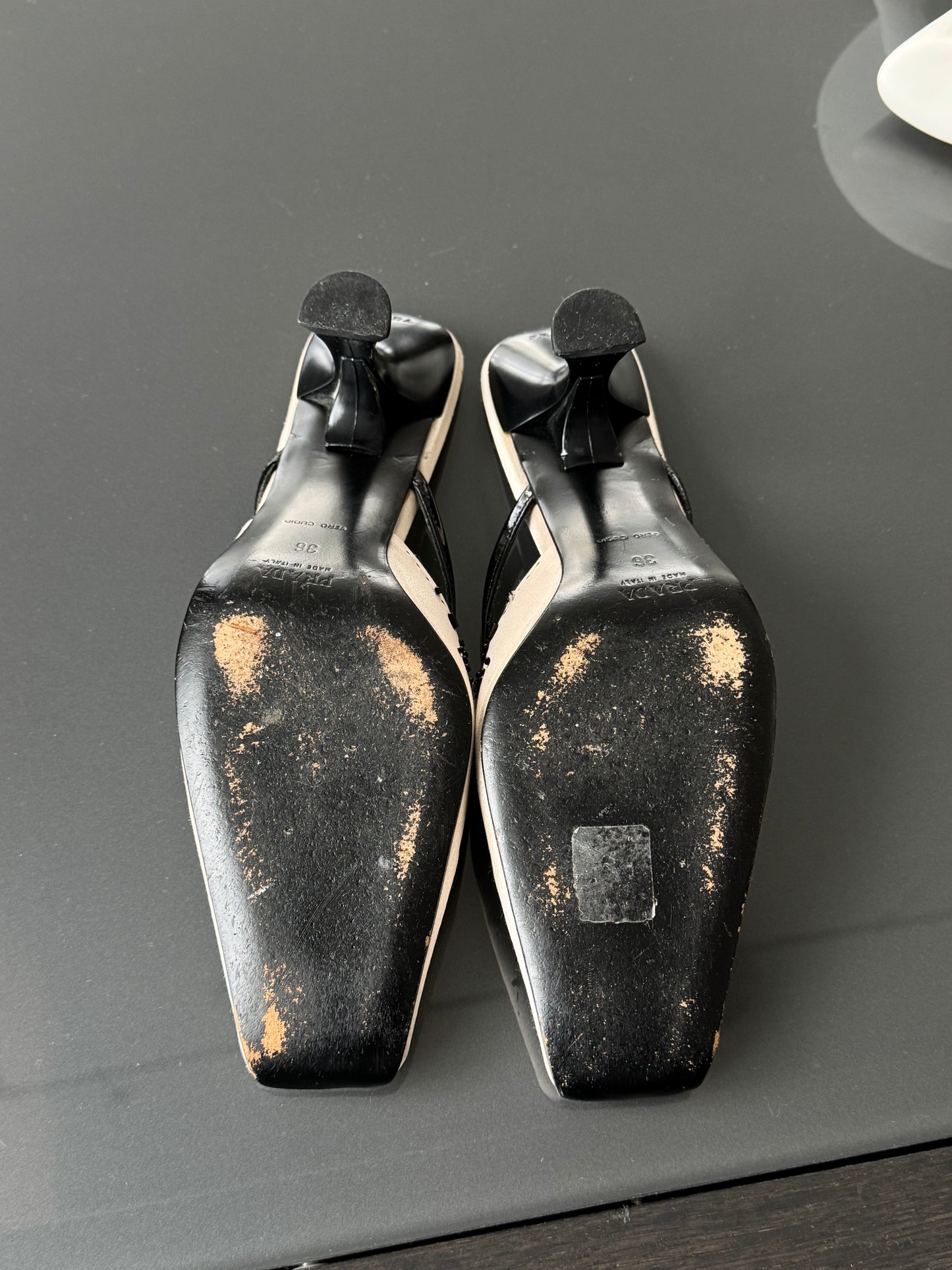 Prada SS2000 Silk Beaded Mules 36