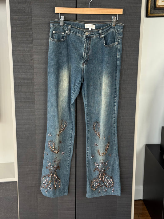 Vintage Roberto Cavalli Beaded Denim