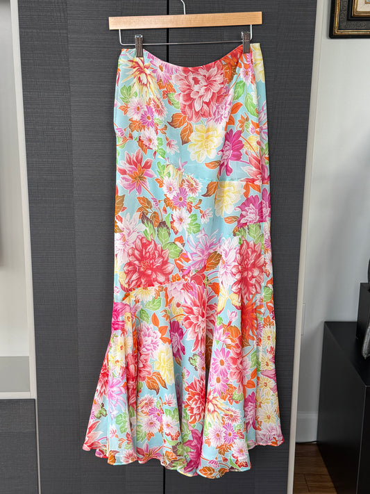 Vintage Kenzo Silk Floral Skirt