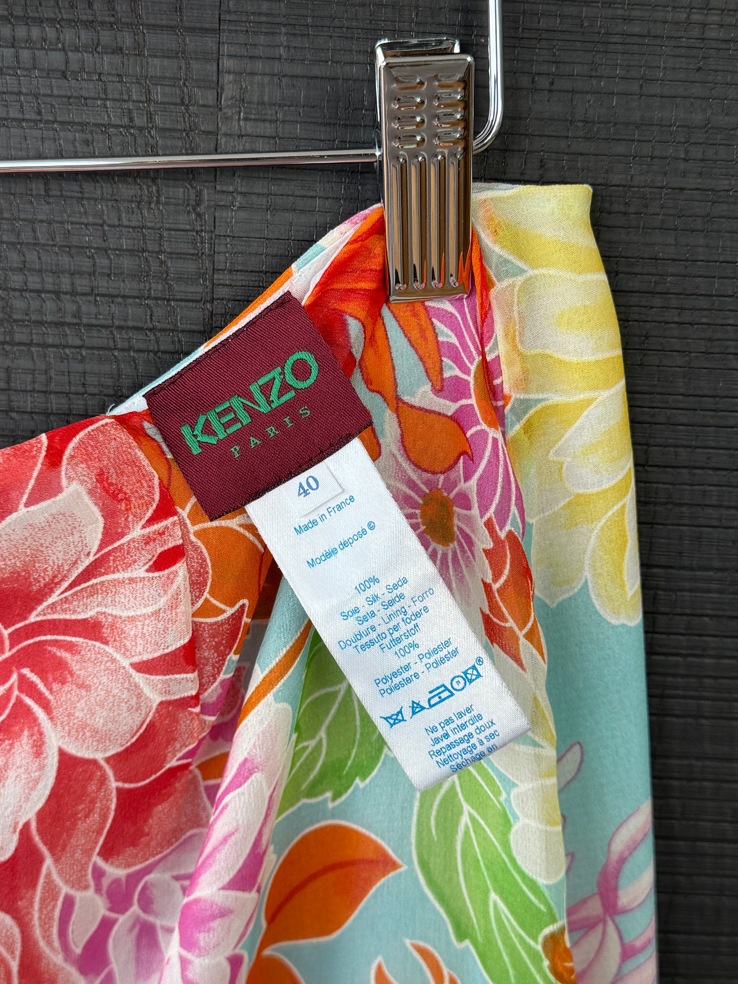 Vintage Kenzo Silk Floral Skirt