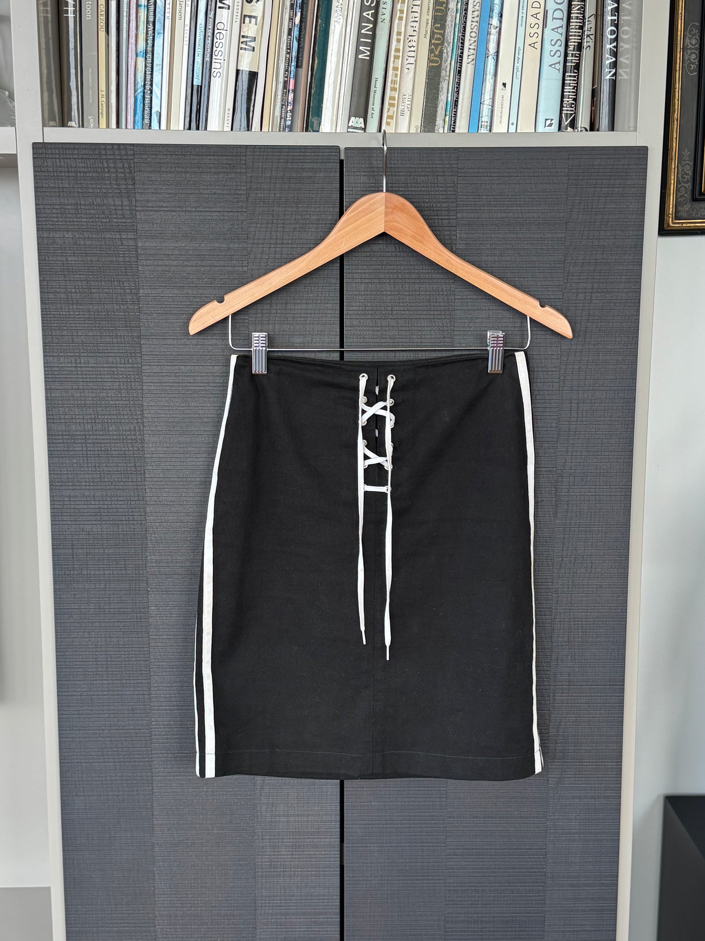 Vintage Moschino Jeans Lace-Up Midi Skirt