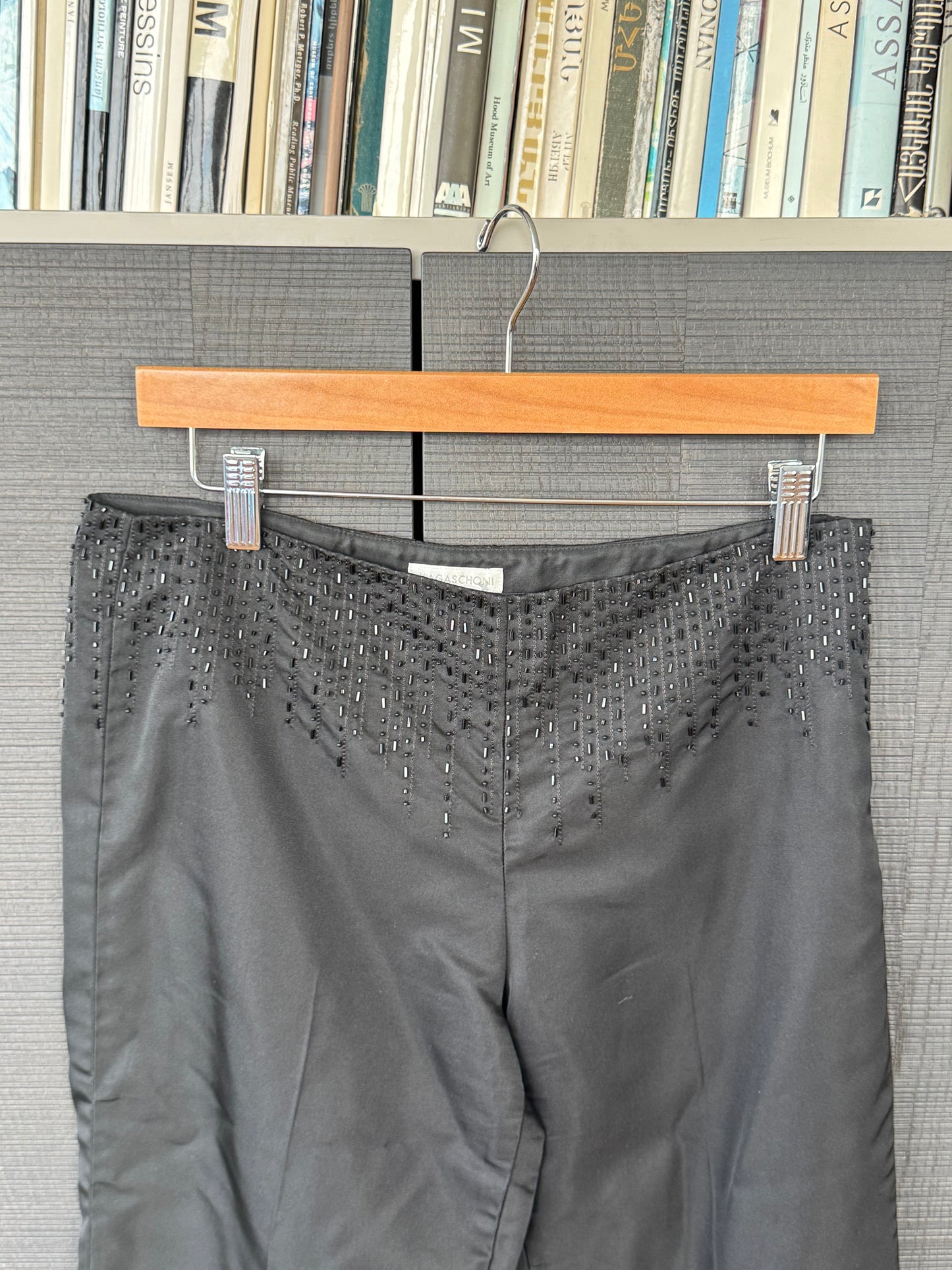Vintage Magaschoni 100% Silk Beaded Pants
