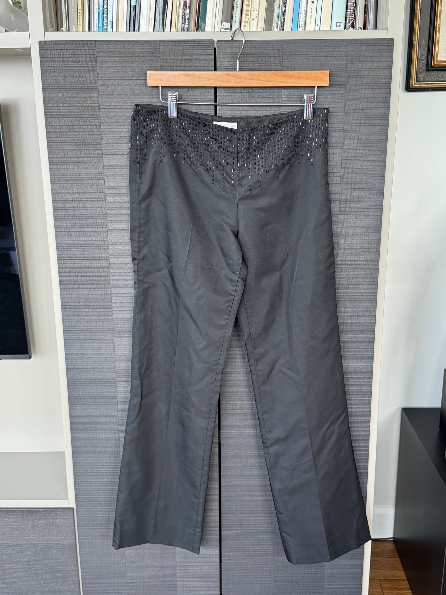 Vintage Magaschoni 100% Silk Beaded Pants