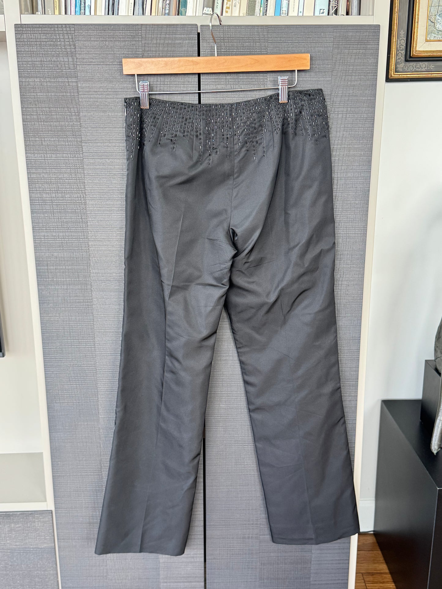 Vintage Magaschoni 100% Silk Beaded Pants