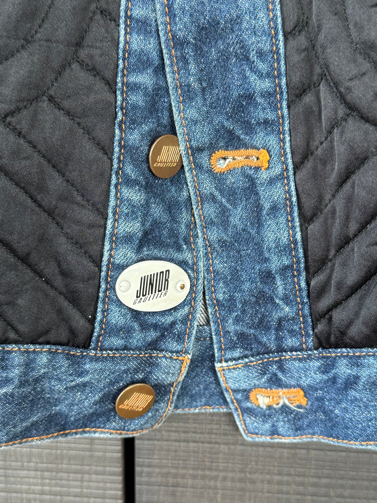 Vintage Jean Paul Gaultier Junior Cropped Denim & Quilted Jacket