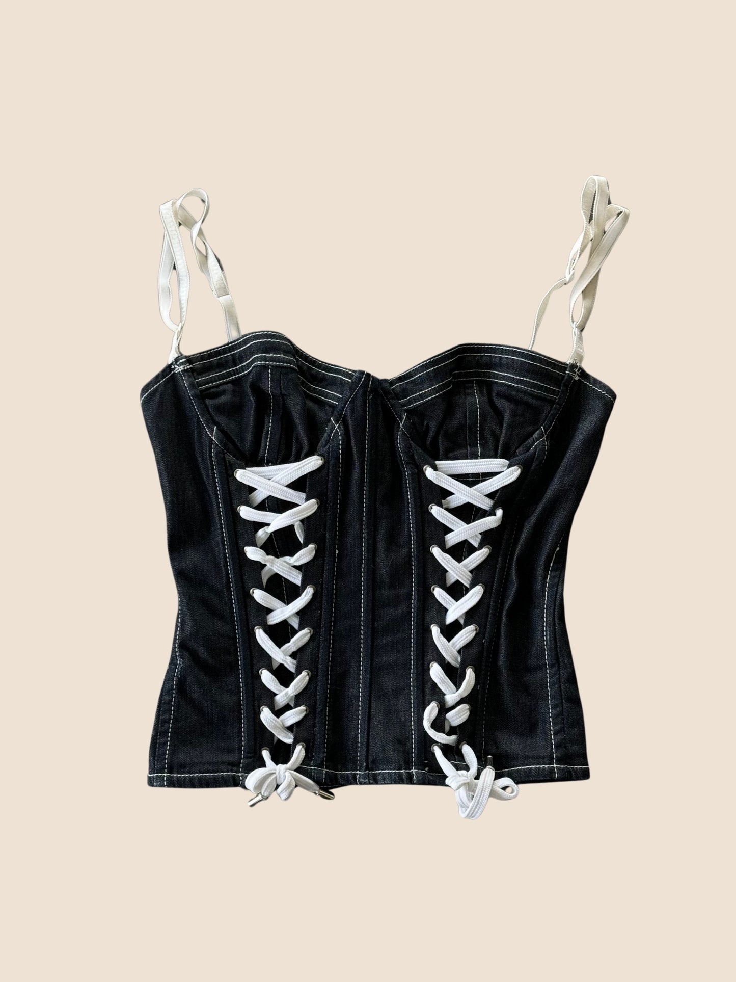 D&G Denim Lace-up Corset