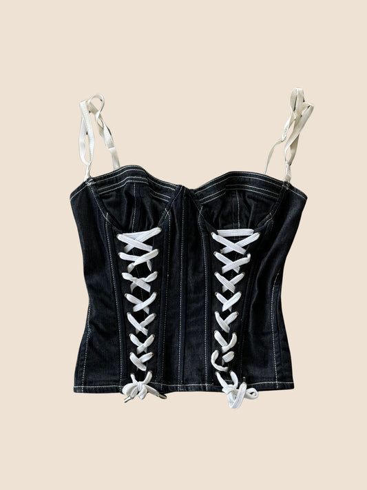 D&G Denim Lace-up Corset