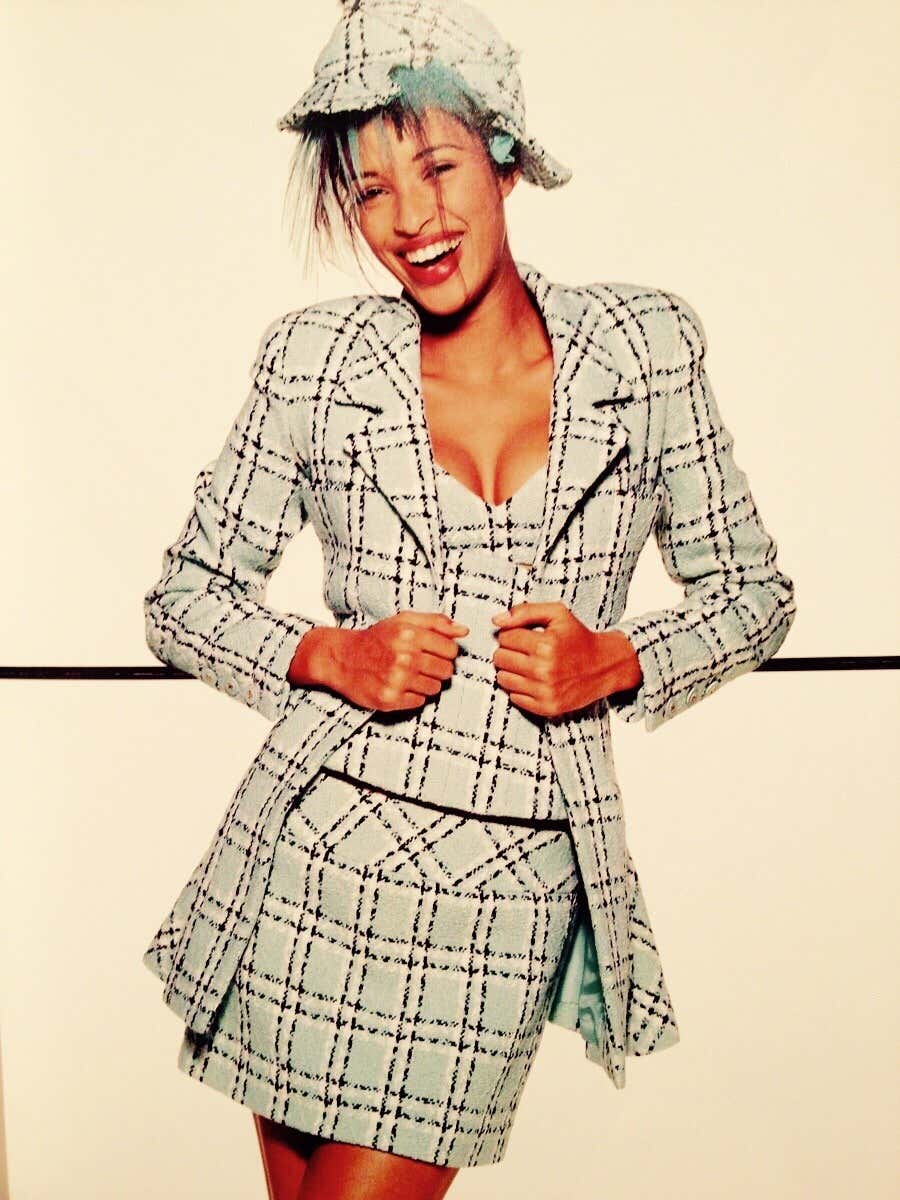 Chanel Spring/Summer 1994 Runway Mint Tweed Blazer by Karl Lagerfeld